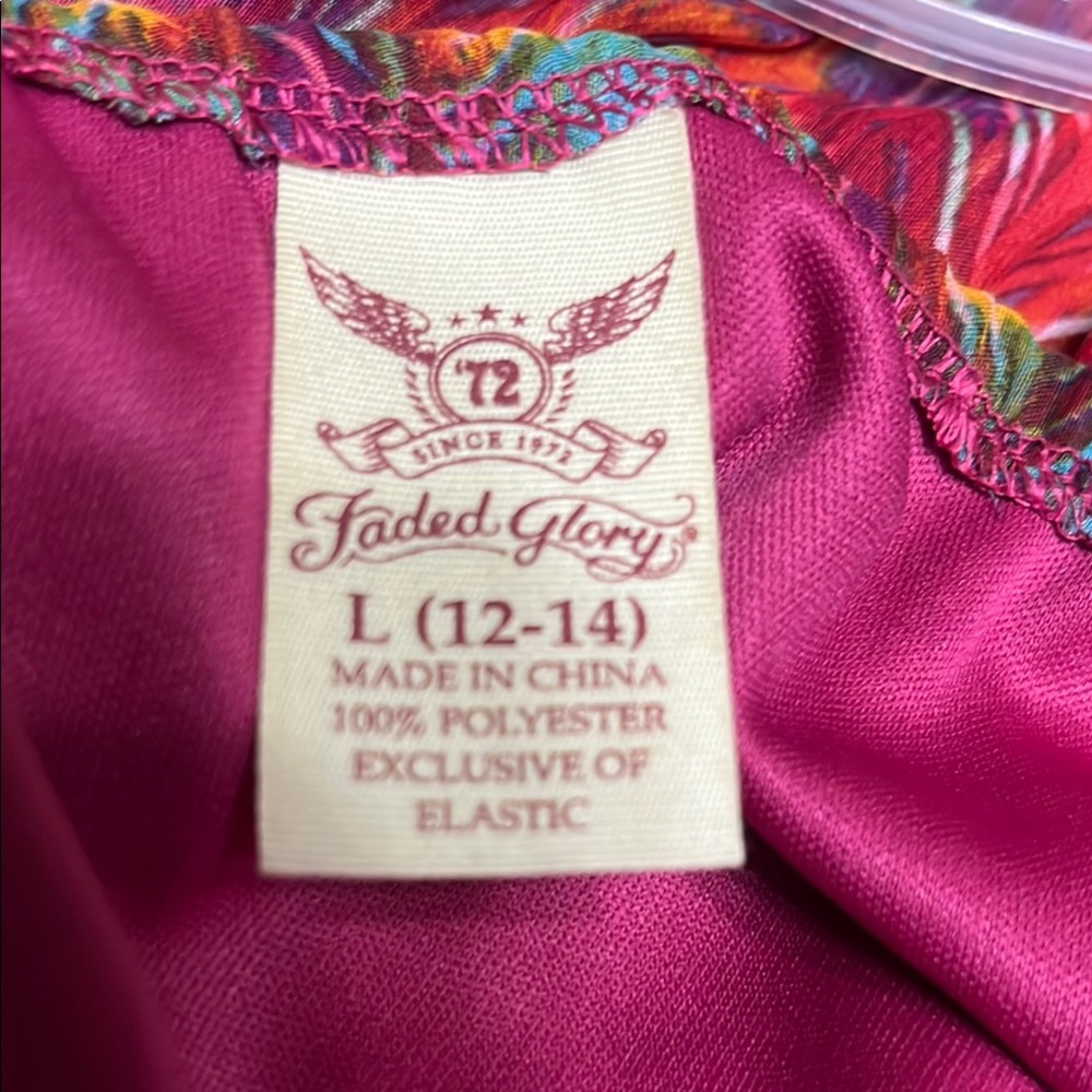Faded Glory Pink and Green Smocked Sundress - Picture 5 of 5